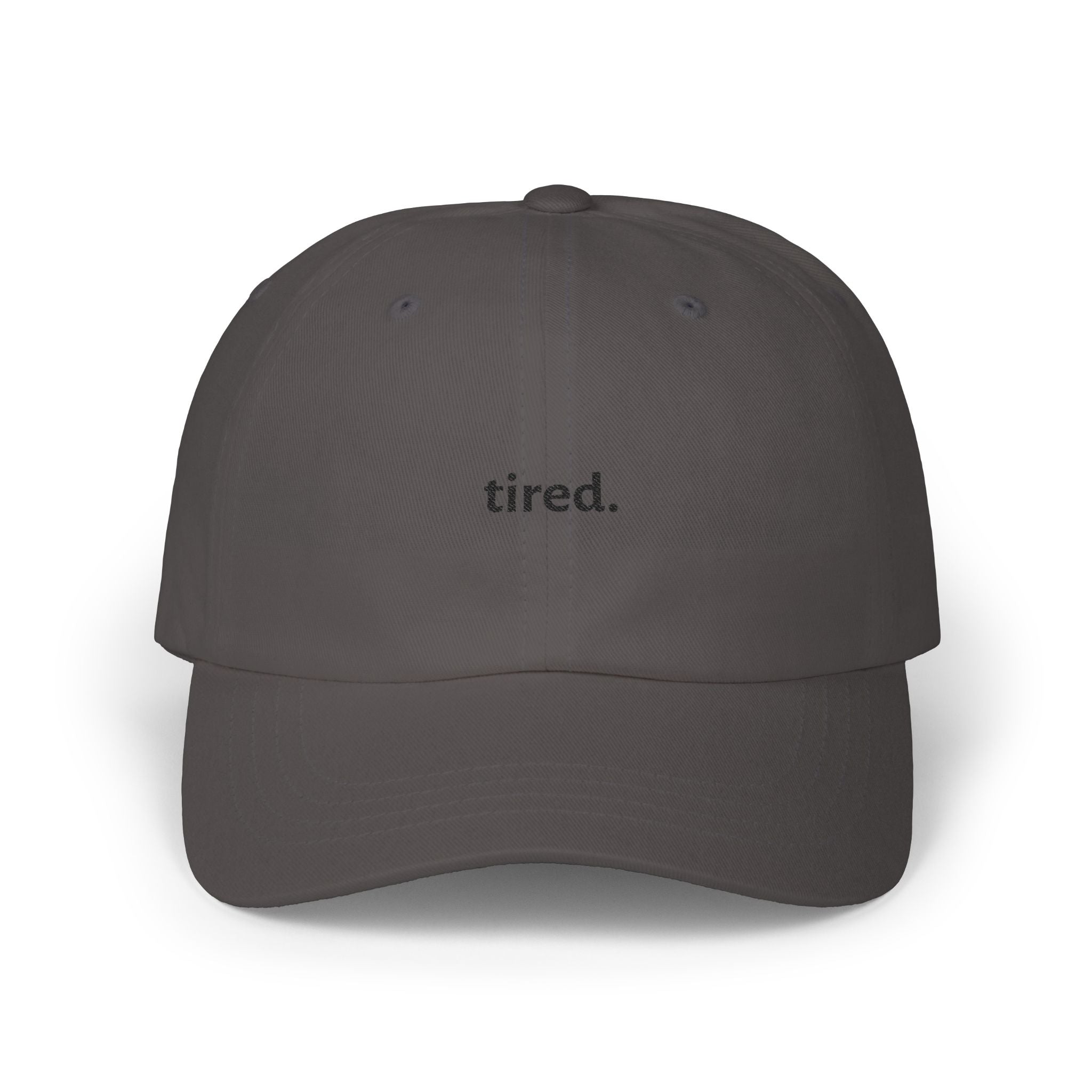 Tired Black Embroidered Sport Cap