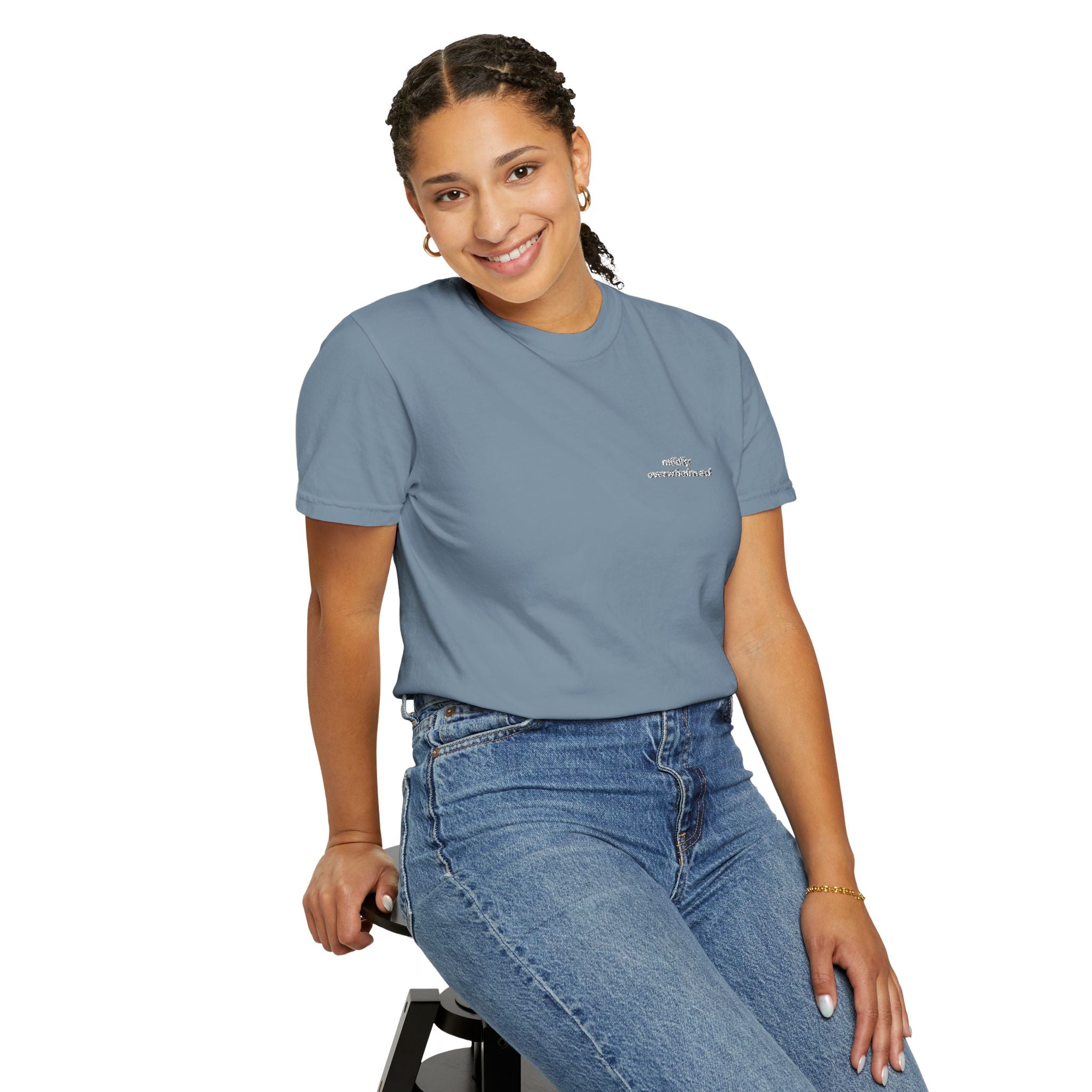 Mildly Overwhelmed Embroidered Tee