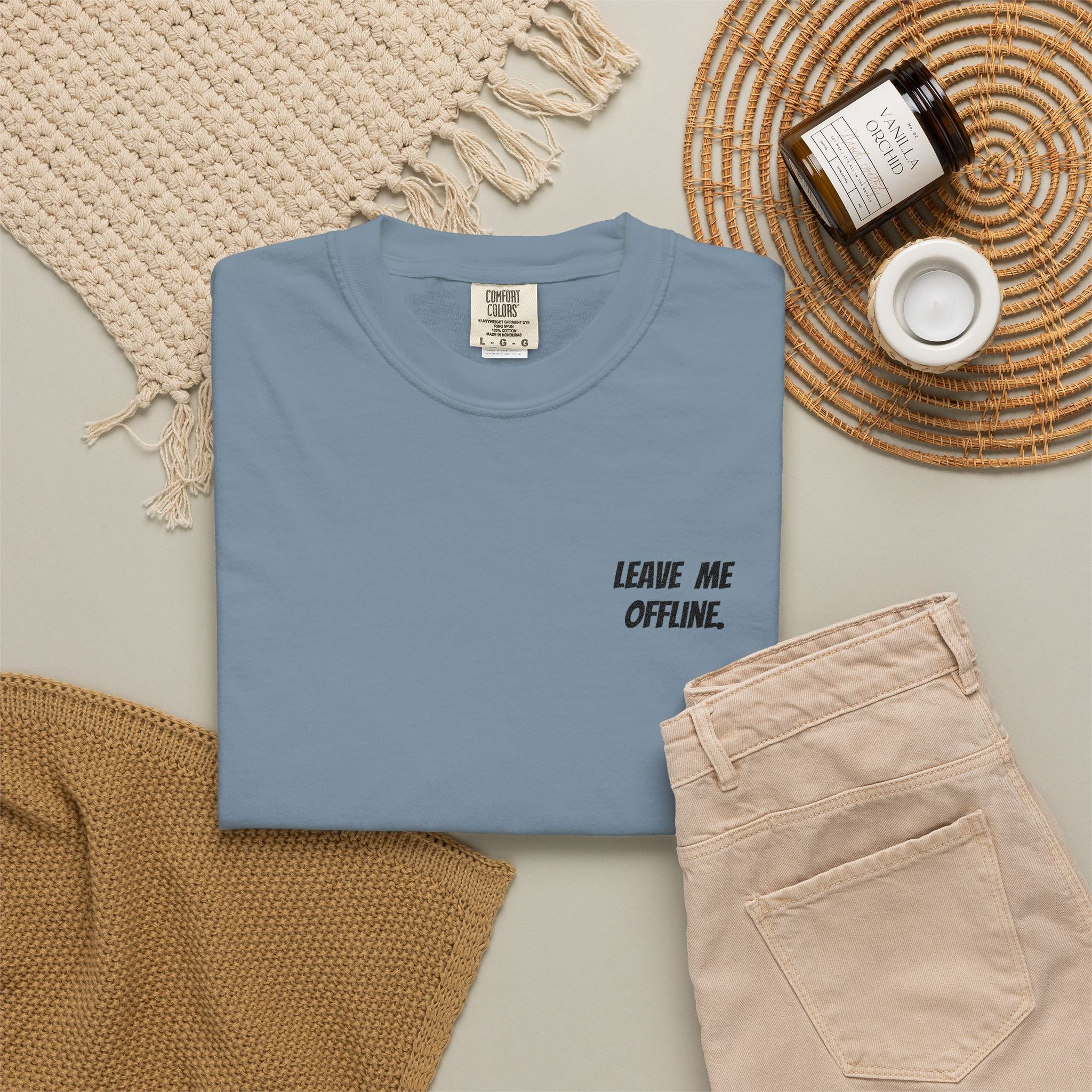 Leave Me Offline Tee — Minimalist Cotton T-Shirt