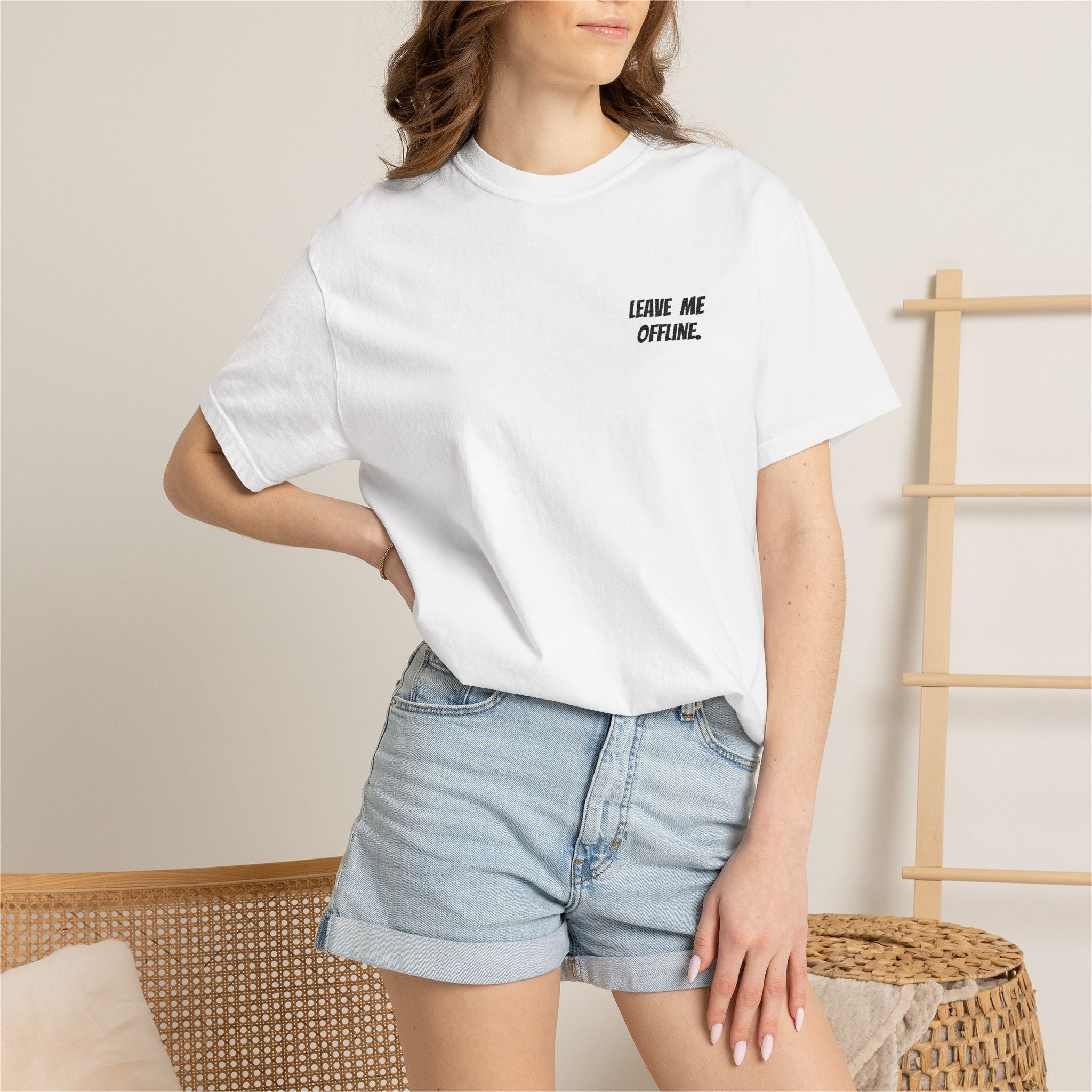Leave Me Offline Tee — Minimalist Cotton T-Shirt