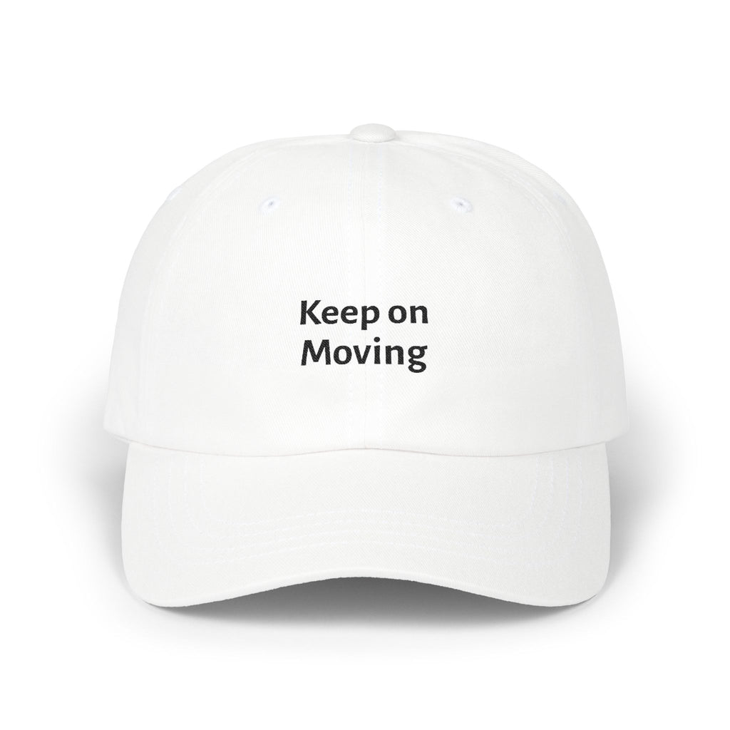 Keep on Moving Black Embroidered Sport Cap