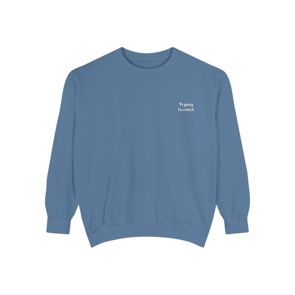 Trying to Exist Embroidered Sweatshirt