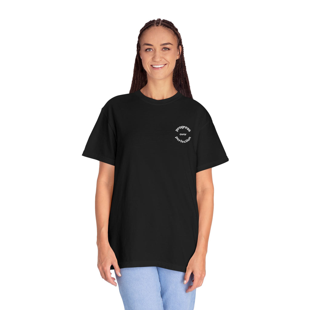 Progress over Perfection Embroidered Tee
