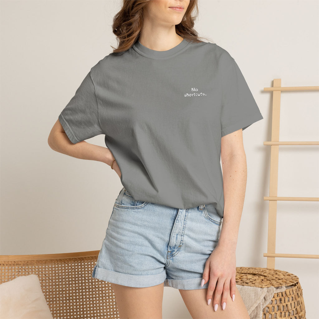 No shortcuts Embroidered Tee
