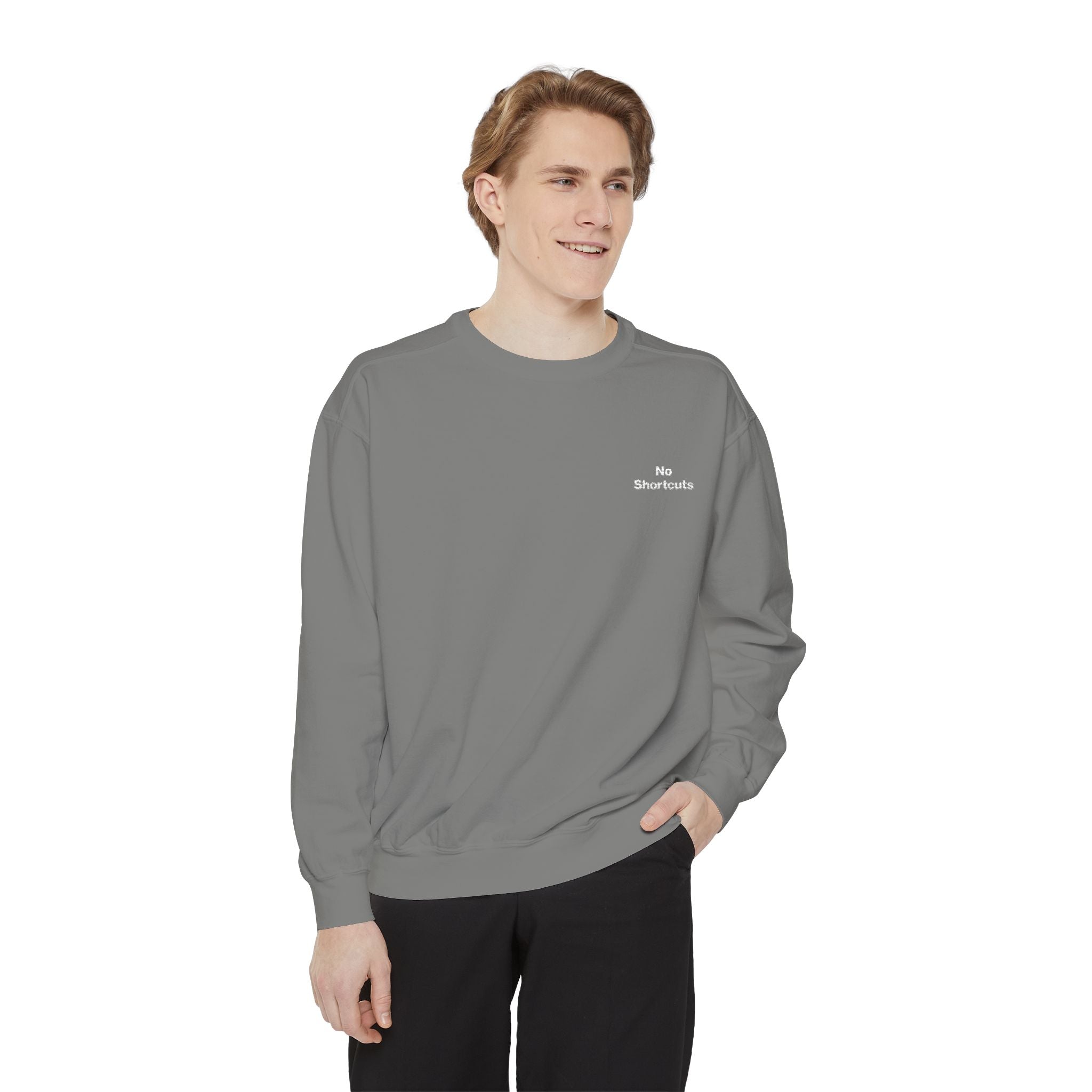 No Shortcuts Embroidered Sweatshirt