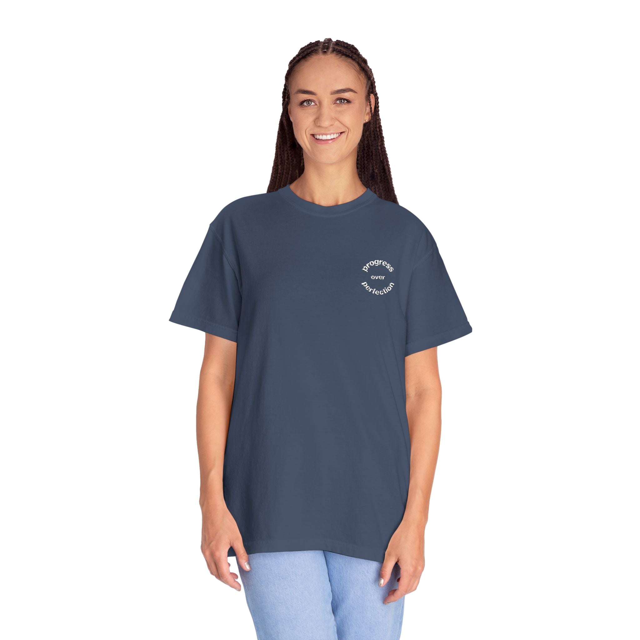 Progress over Perfection Embroidered Tee