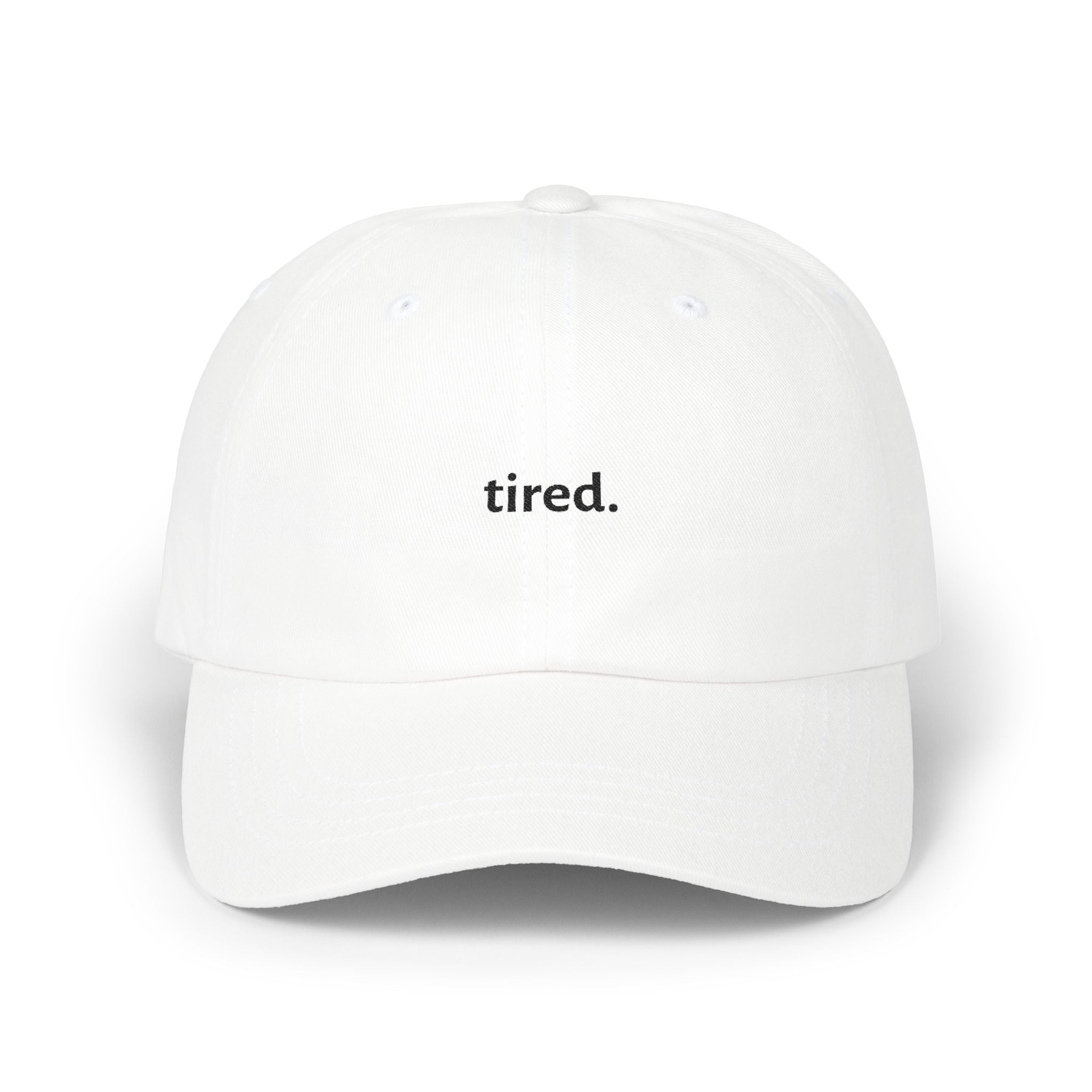 Tired Black Embroidered Sport Cap