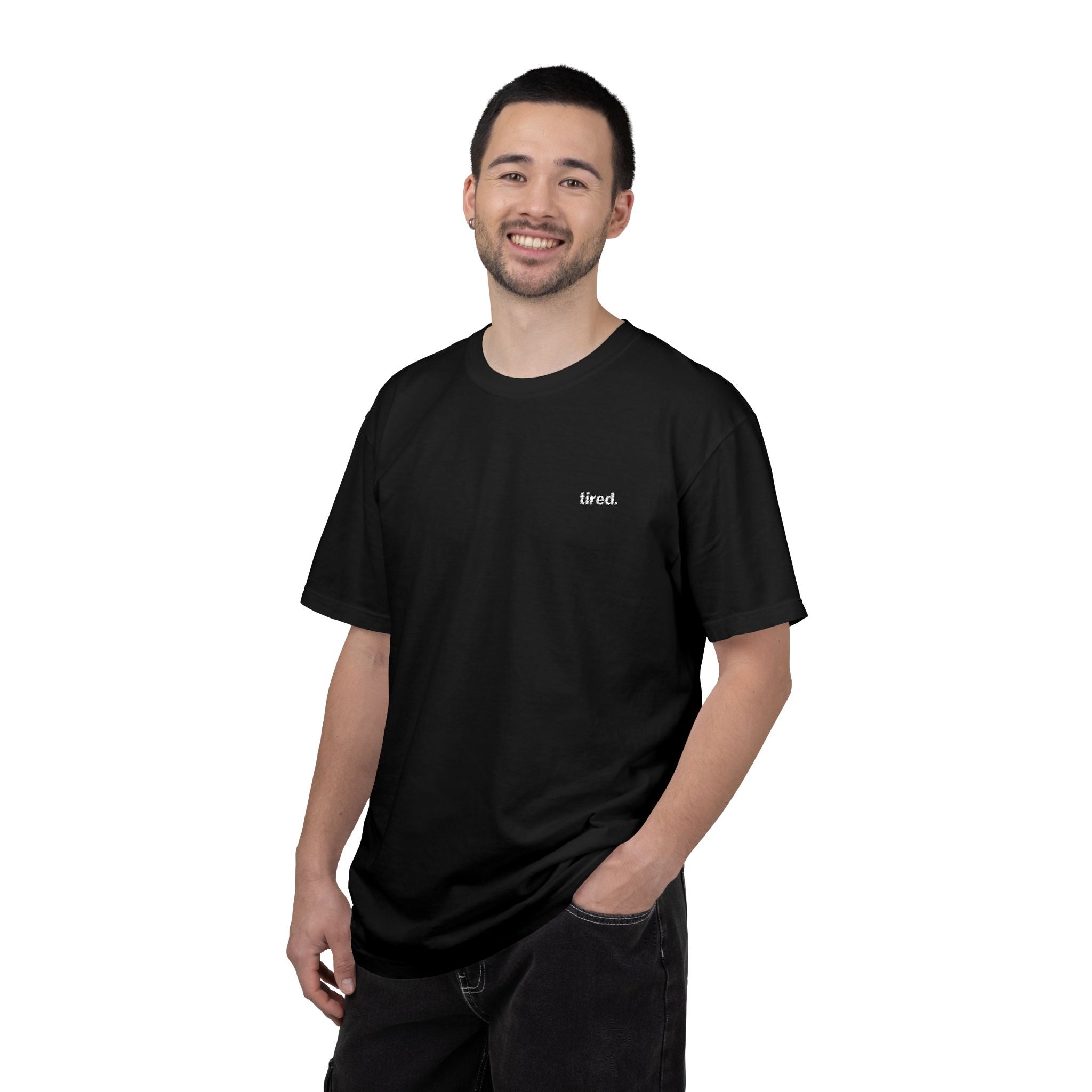 Tired. Embroidered Tee