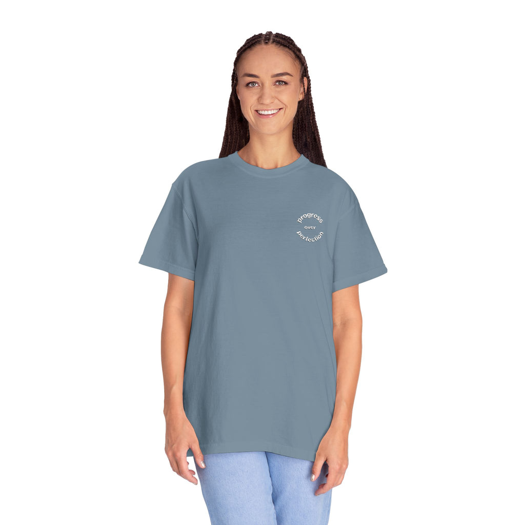 Progress over Perfection Embroidered Tee