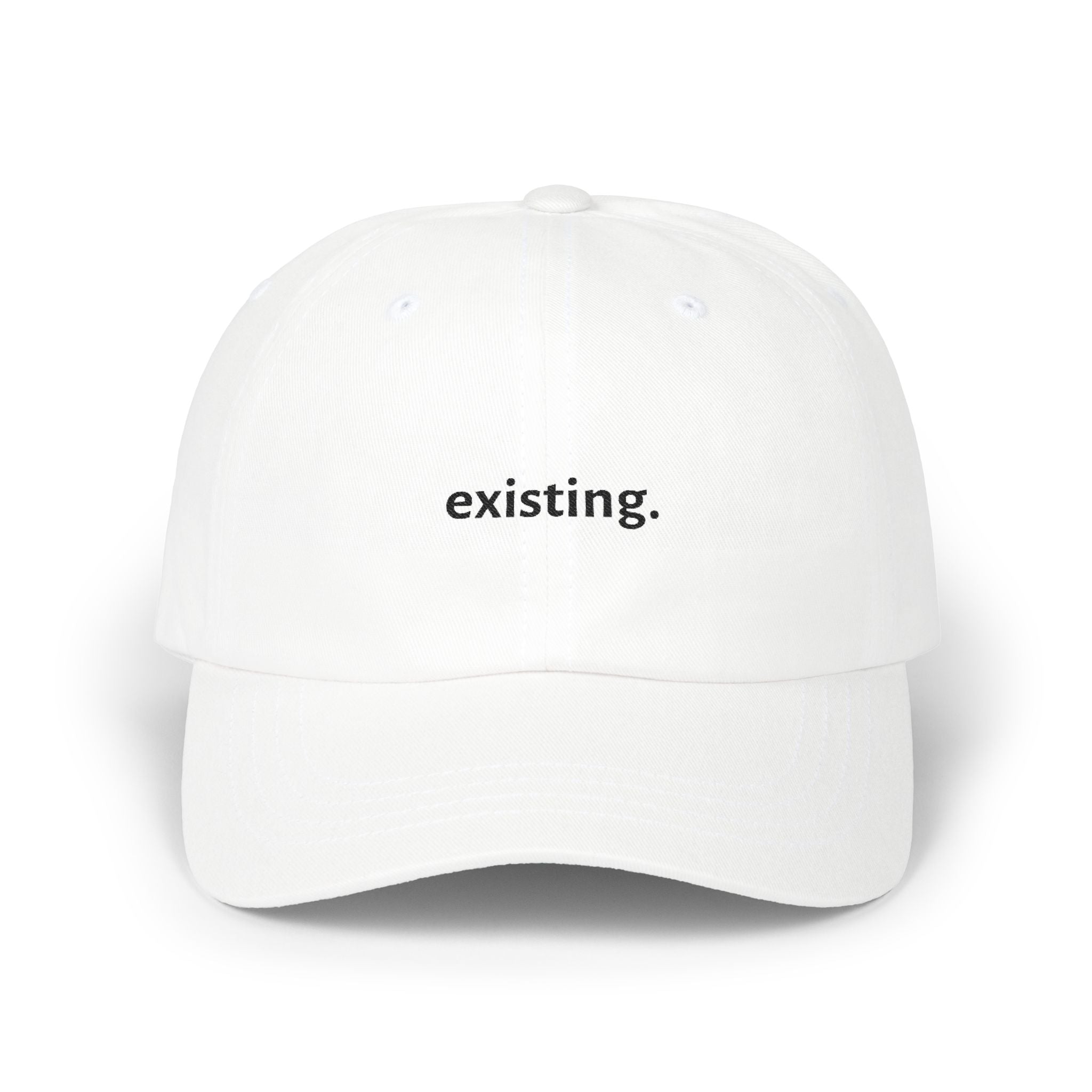 Existing. Black Embroidered Sport Cap