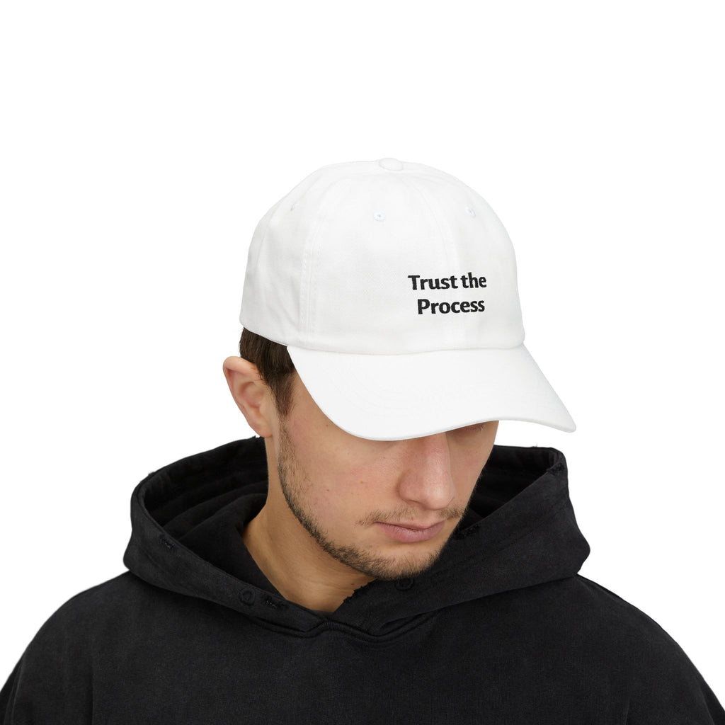 Trust the Process Black Embroidered Sport Cap