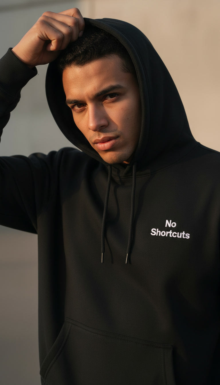 No Shortcuts Embroidered Hoodie
