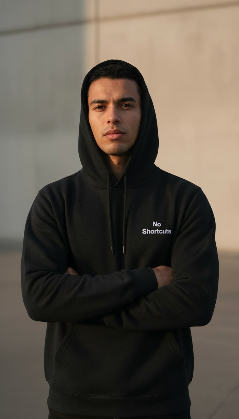 No Shortcuts Embroidered Hoodie