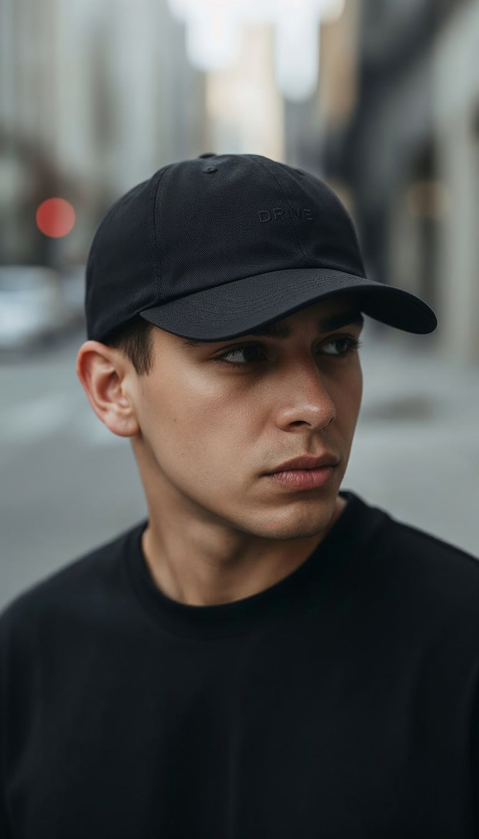 Driven Black Embroidered Sport Cap
