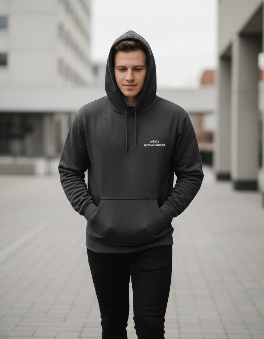 Mildly Overwhelmed Embroidered Hoodie