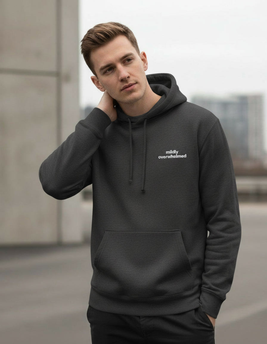 Mildly Overwhelmed Embroidered Hoodie