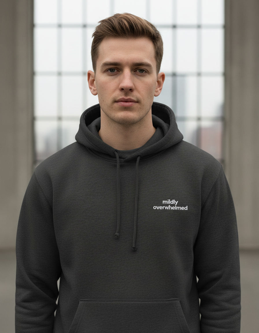 Mildly Overwhelmed Embroidered Hoodie