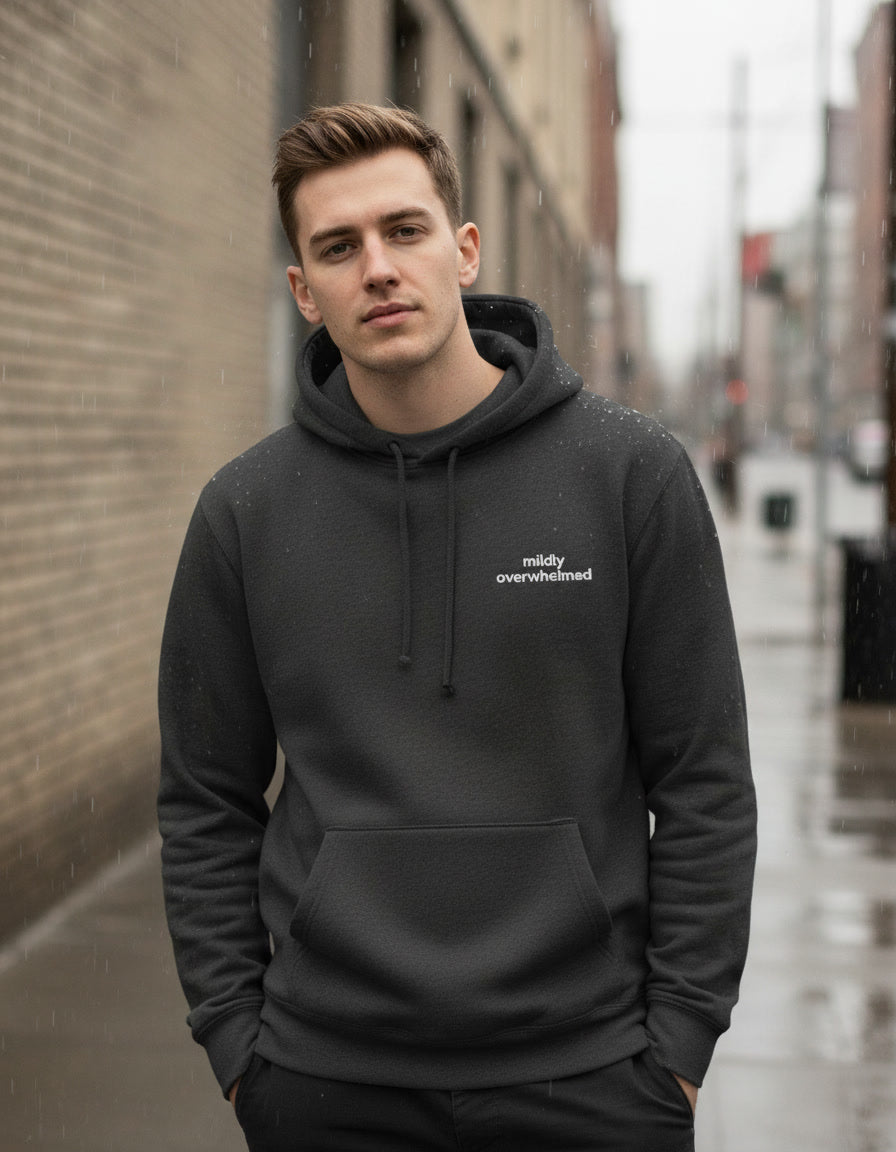 Mildly Overwhelmed Embroidered Hoodie