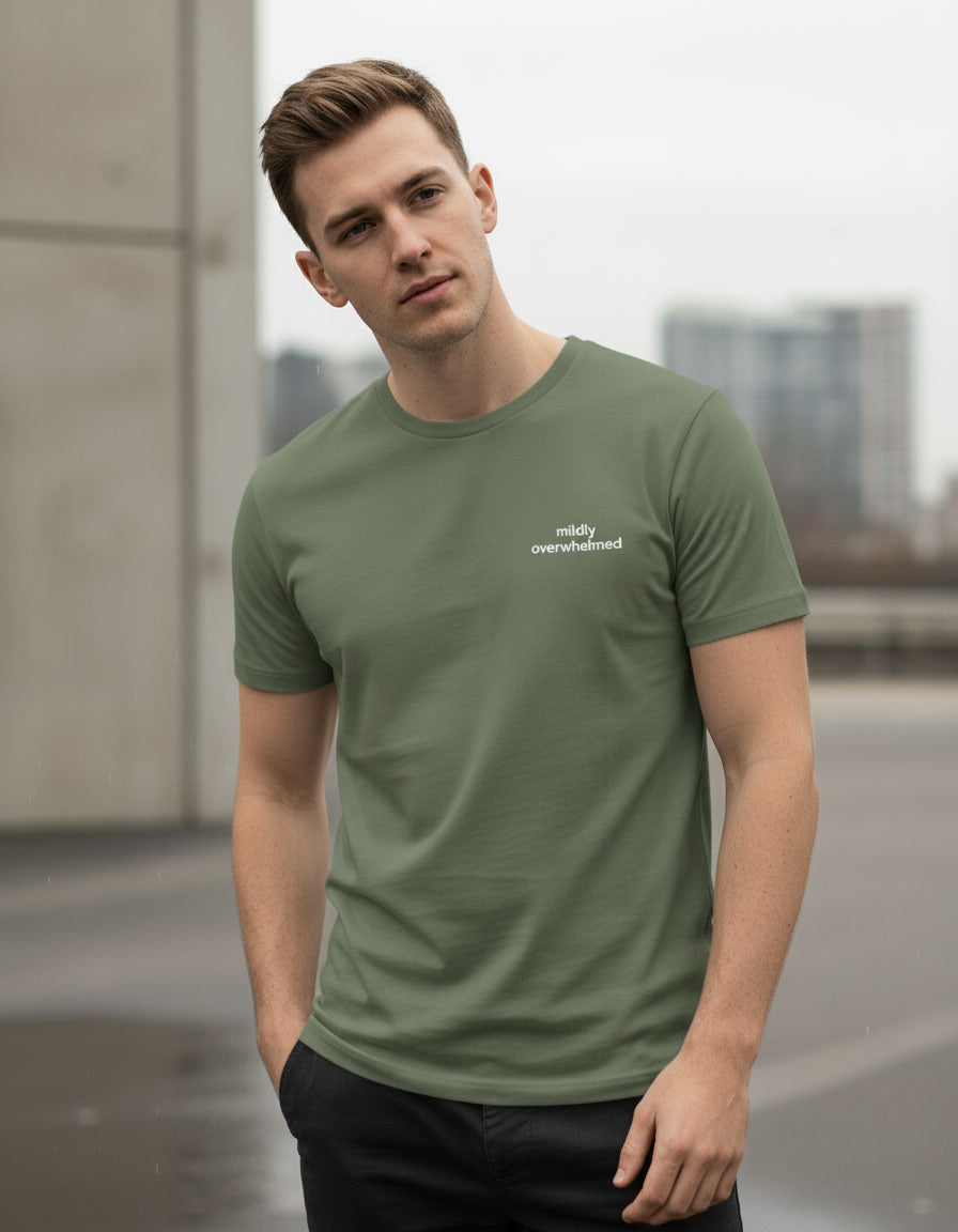 Mildly Overwhelmed Embroidered Tee