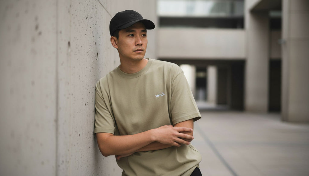 Tired. Embroidered Tee