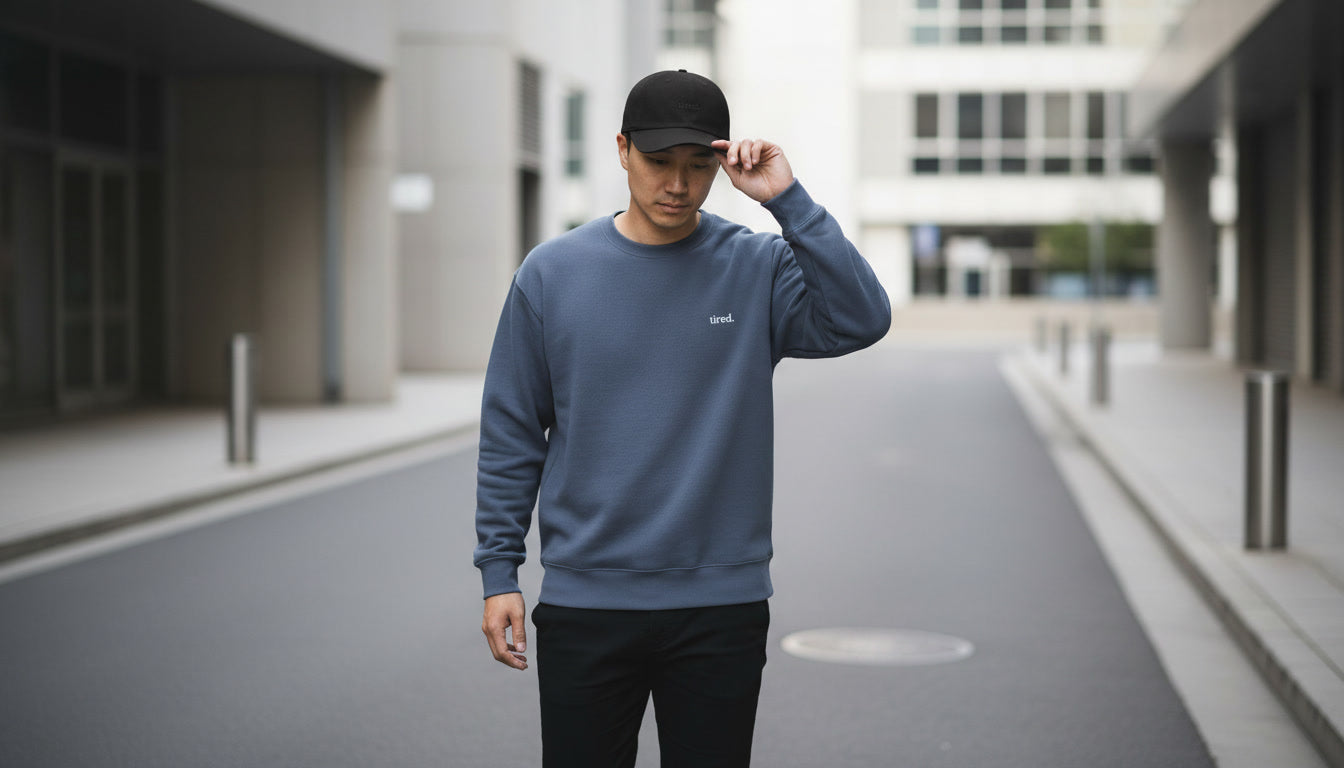 Tired. Embroidered Sweatshirt