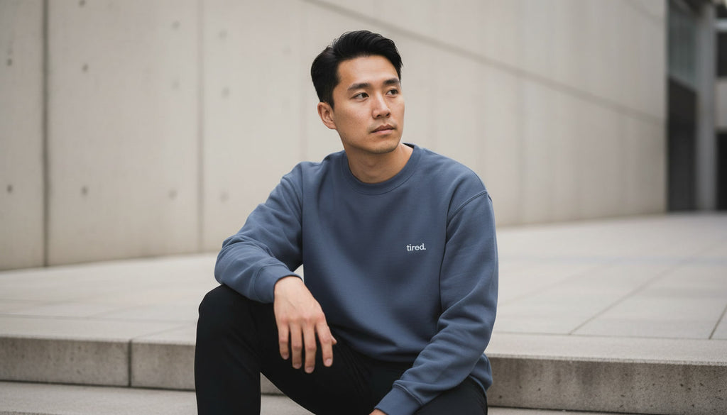 Tired. Embroidered Sweatshirt