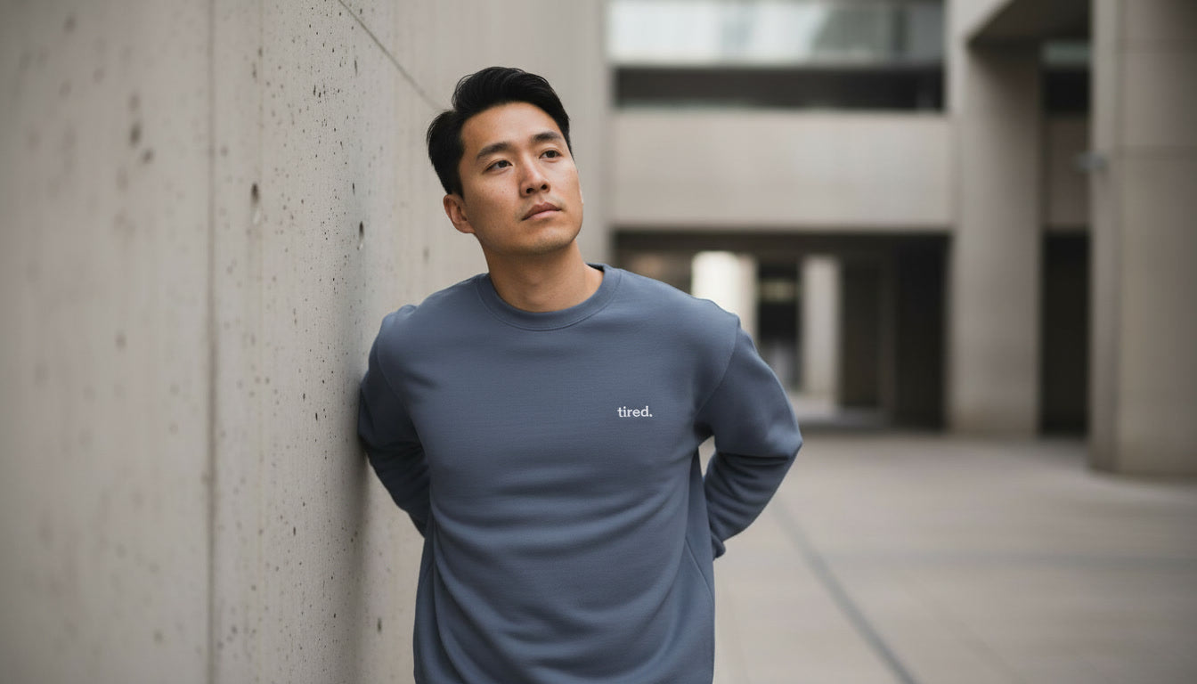 Tired. Embroidered Sweatshirt