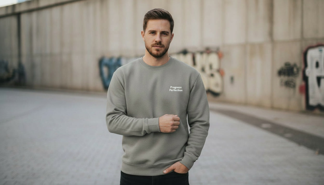 Progress over Perfection Embroidered Sweatshirt