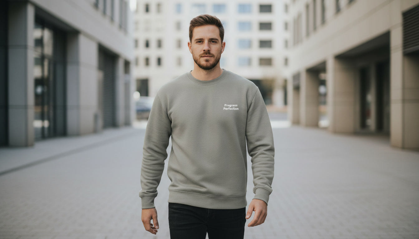 Progress over Perfection Embroidered Sweatshirt