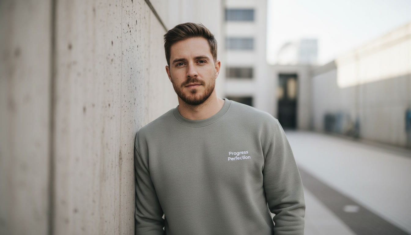 Progress over Perfection Embroidered Sweatshirt