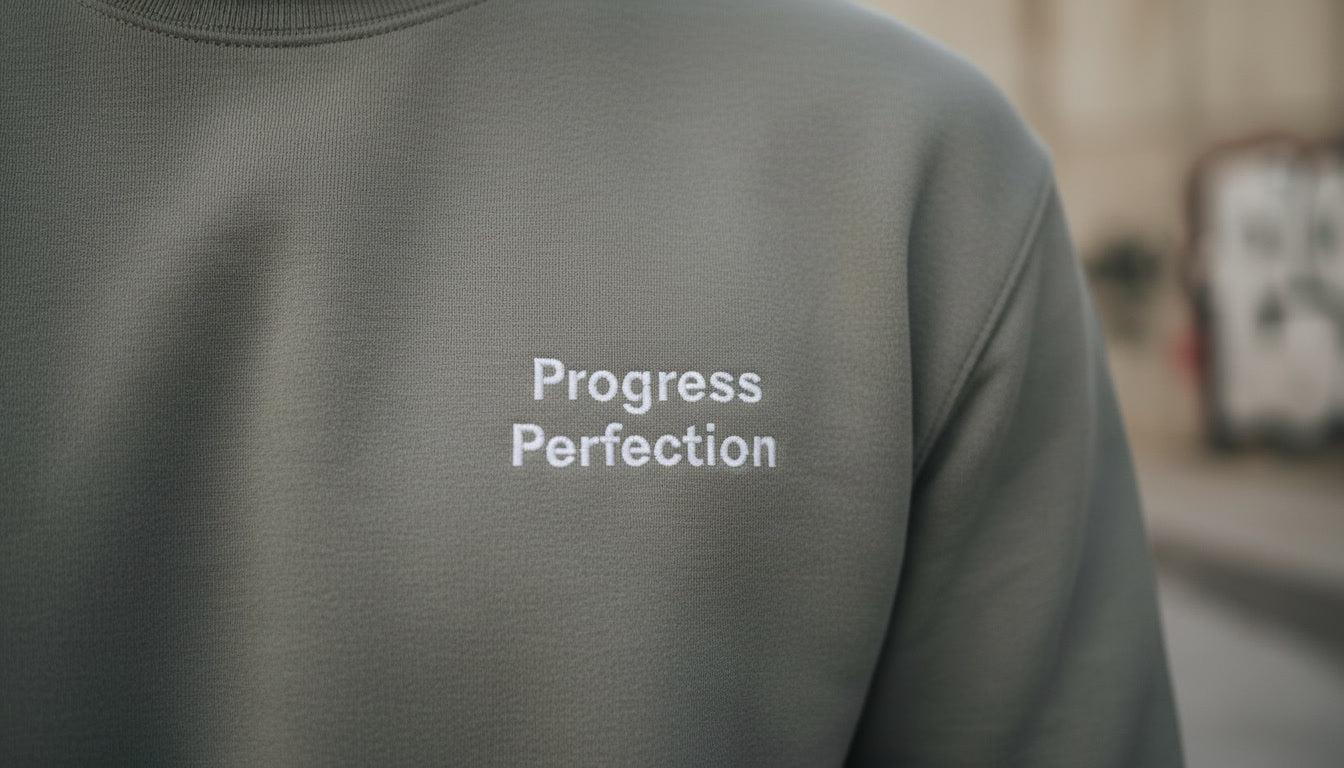 Progress over Perfection Embroidered Sweatshirt