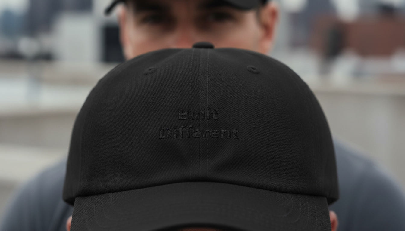 Built Different Black Embroidered Sport Cap