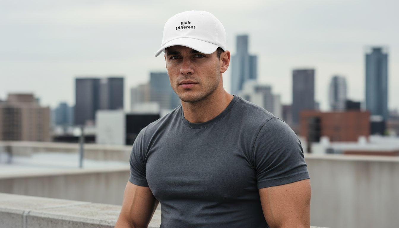 Built Different Black Embroidered Sport Cap