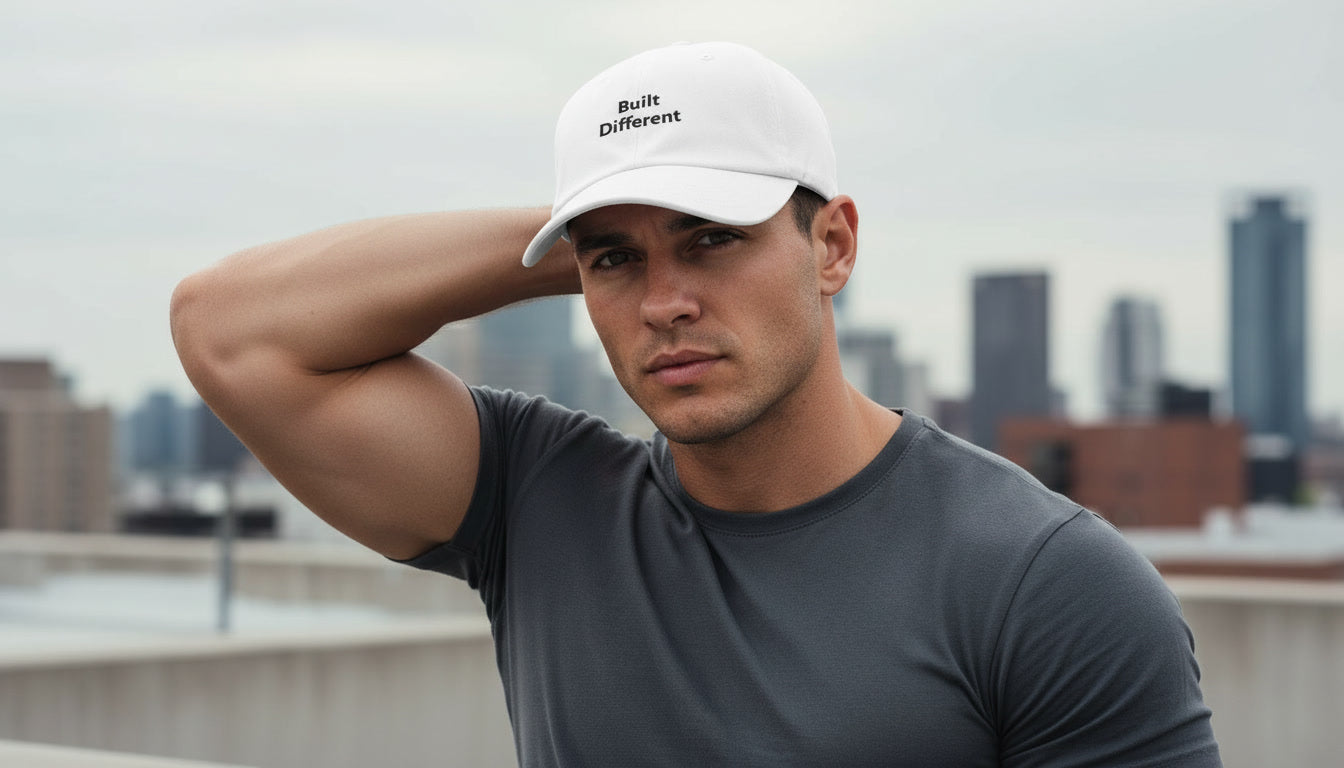 Built Different Black Embroidered Sport Cap