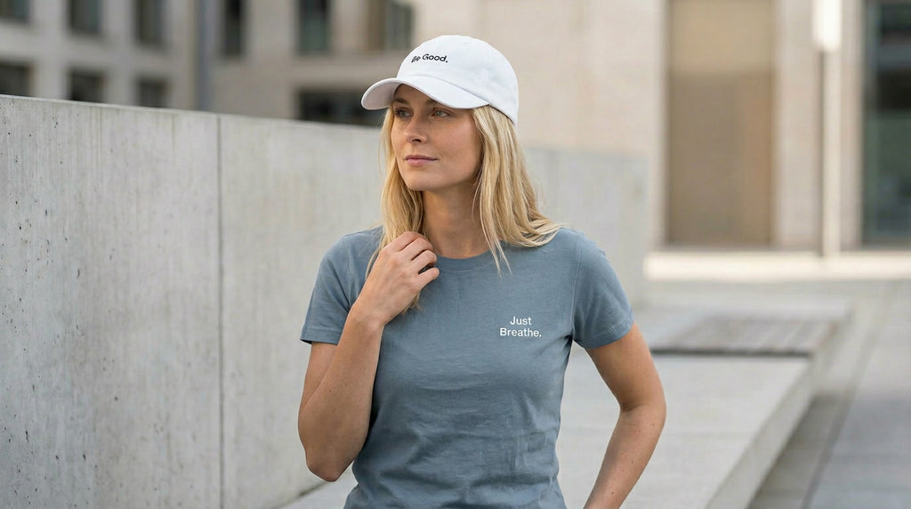 Just Breathe. Embroidered Tee