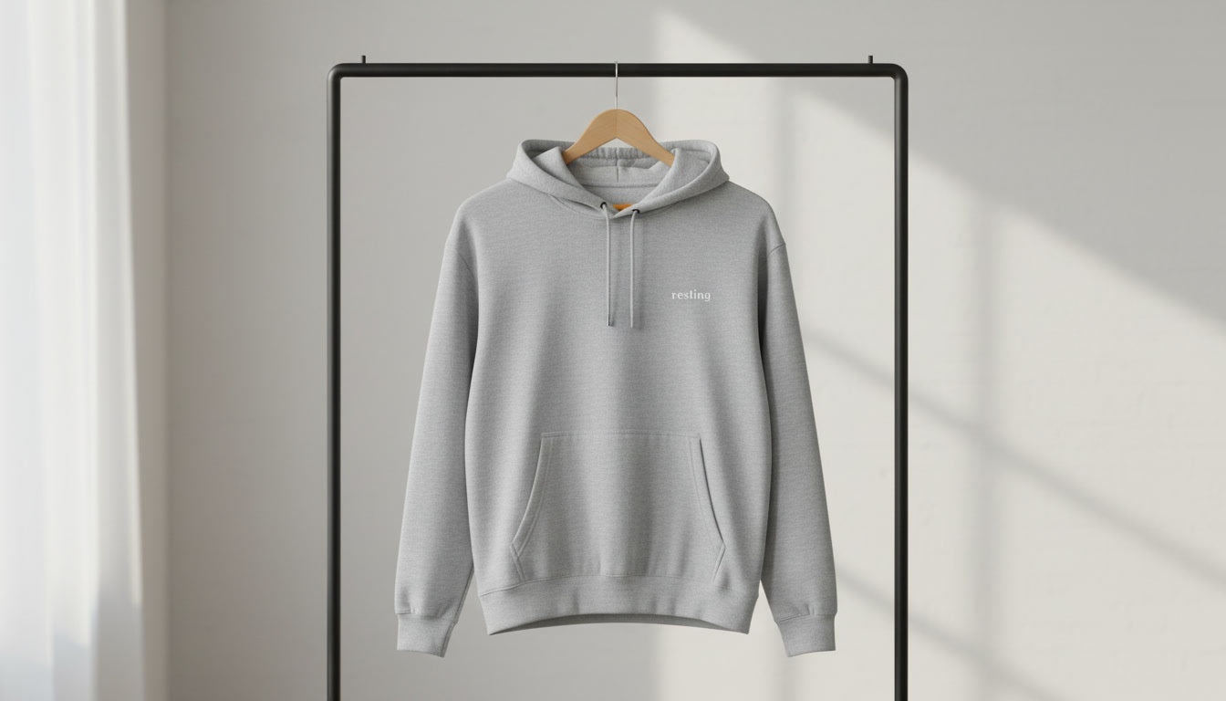 Resting Embroidered Hoodie