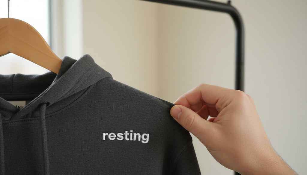 Resting Embroidered Hoodie