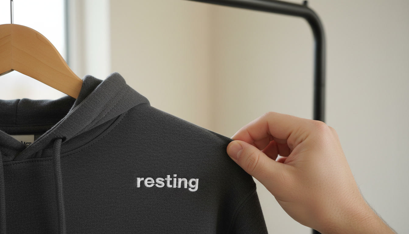 Resting Embroidered Hoodie