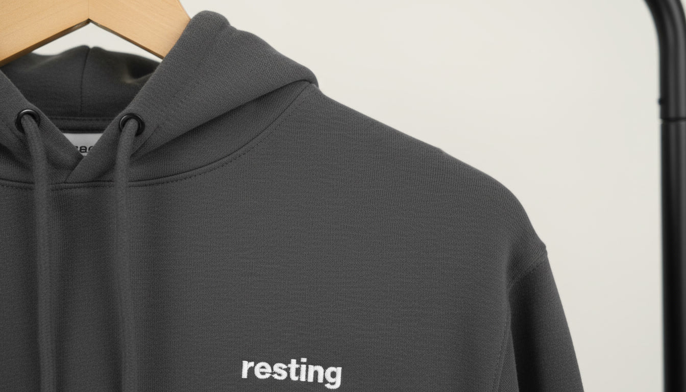 Resting Embroidered Hoodie
