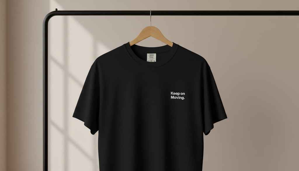 Keep on Moving Embroidered Tee