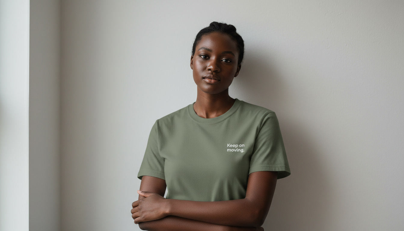 Keep on Moving Embroidered Tee