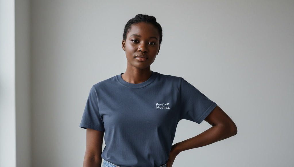 Keep on Moving Embroidered Tee