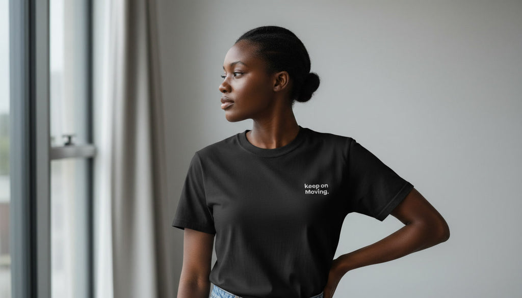 Keep on Moving Embroidered Tee