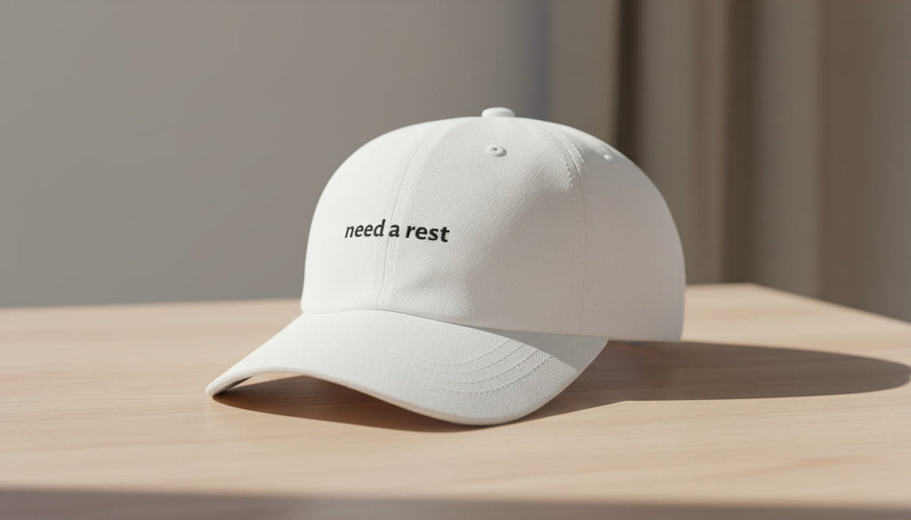 Need a Rest Black Embroidered Sport Cap