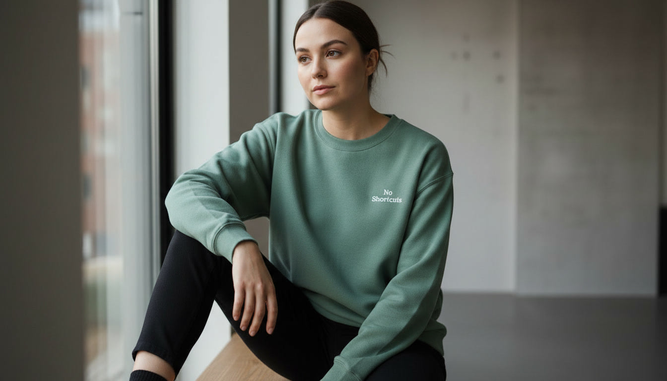 No Shortcuts Embroidered Sweatshirt