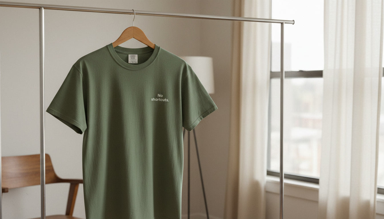 No shortcuts Embroidered Tee