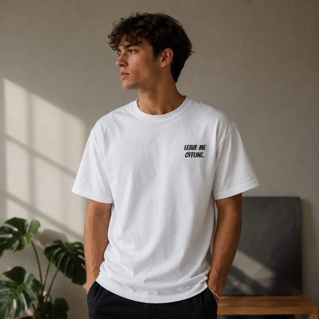 Leave Me Offline Tee — Minimalist Cotton T-Shirt