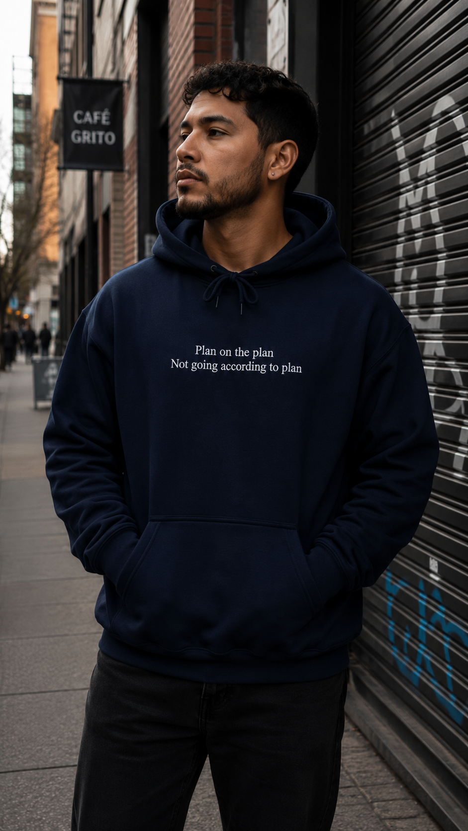 Plan on the plan not going according to plan Embroidered Hoodie