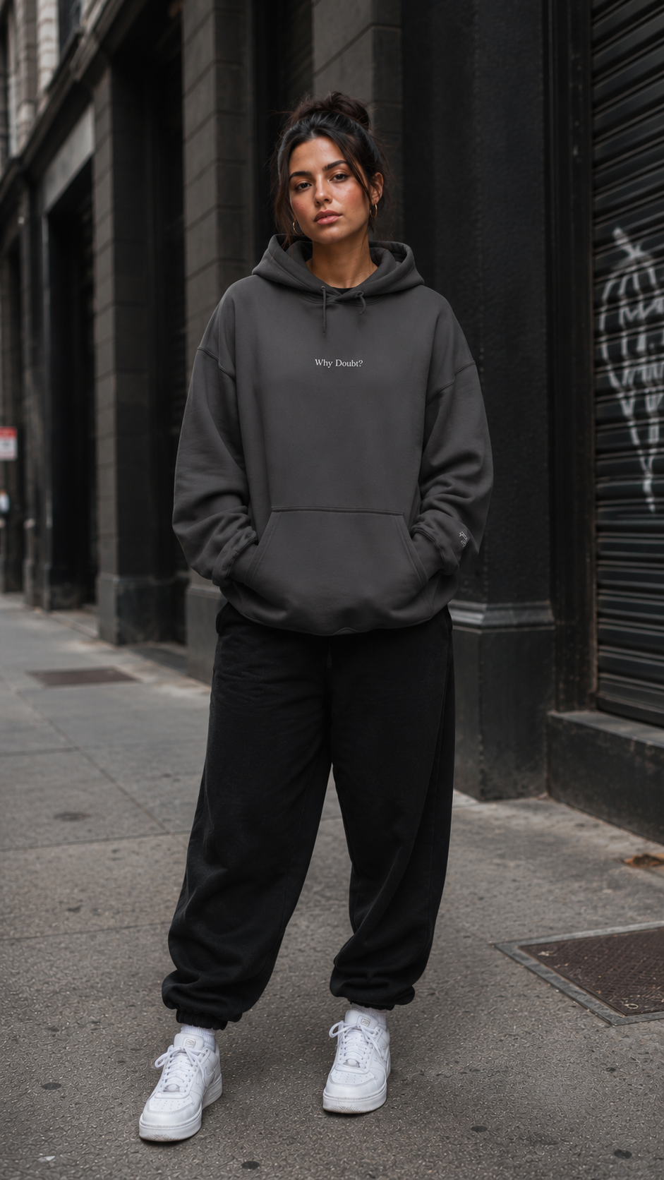 Why Doubt? Embroidered Hoodie