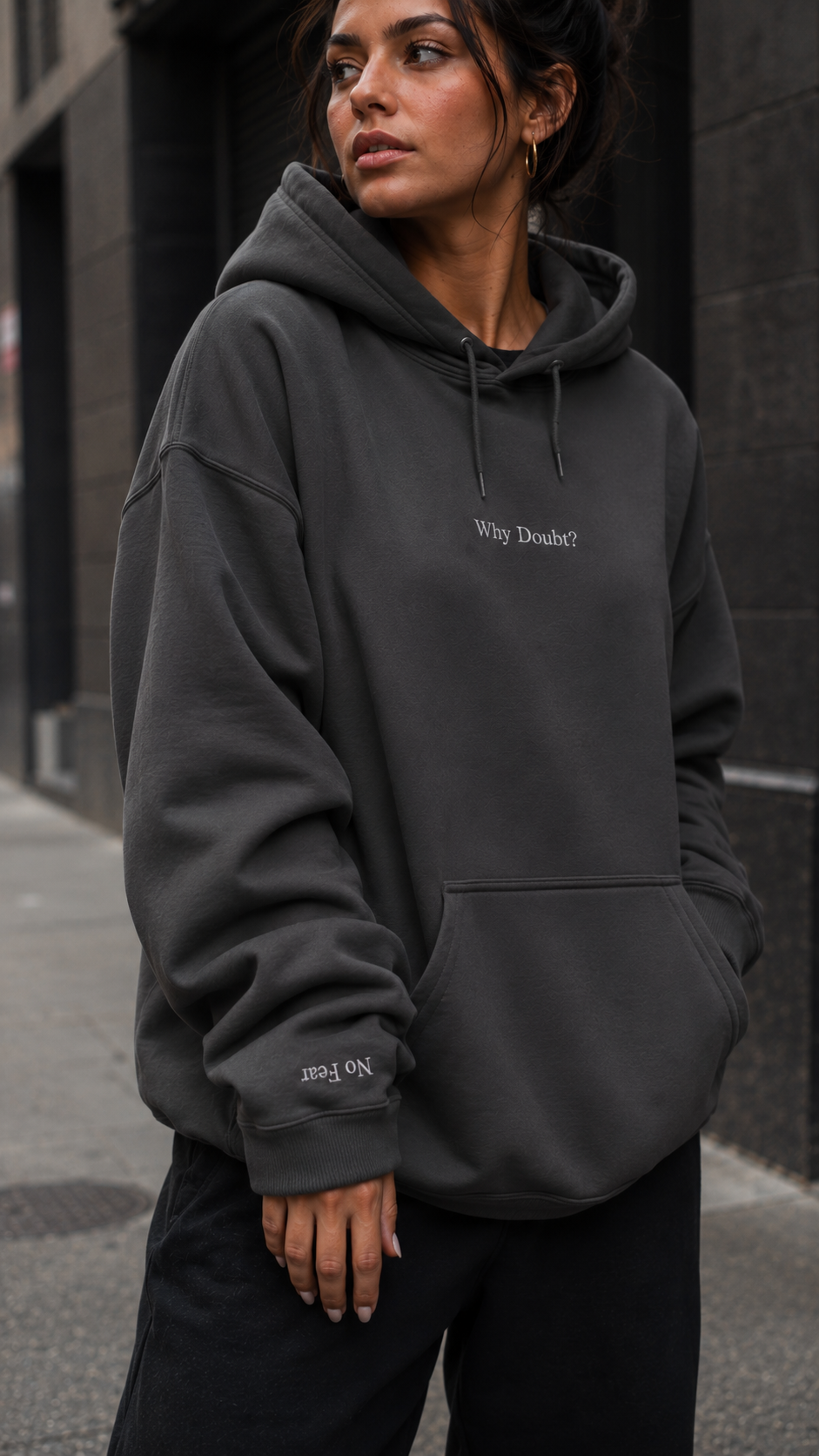 Why Doubt? Embroidered Hoodie